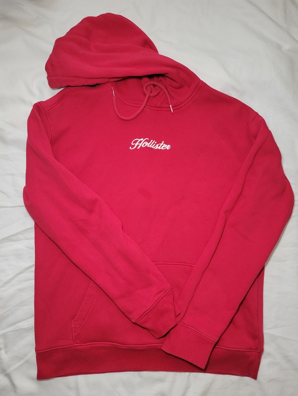 Hollister Men’s Sz Medium Red Pullover Hoodie Y2K, Casual